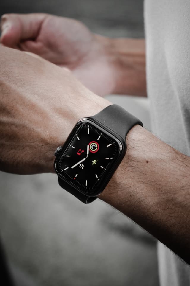 apple watch on wrist